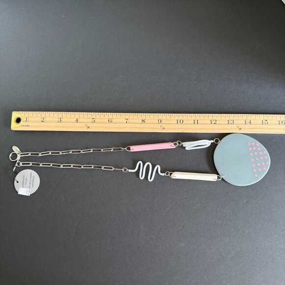 NWT Sylca Handmade Contemporary Art to Wear Reclaimed Materials Pendant - Picture 4 of 13